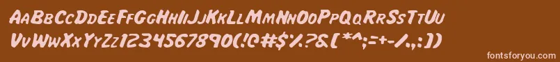 Maji Font – Pink Fonts on Brown Background