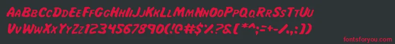 Maji Font – Red Fonts on Black Background