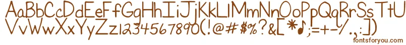 DjbFirstGradeTeacher Font – Brown Fonts on White Background