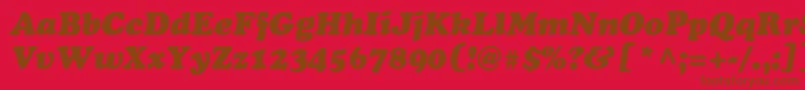 Шрифт AgcoopercyrItalicNormal – коричневые шрифты на красном фоне