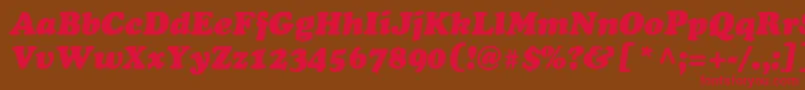 AgcoopercyrItalicNormal Font – Red Fonts on Brown Background