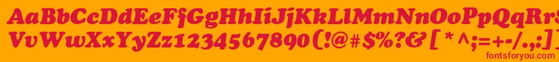 AgcoopercyrItalicNormal Font – Red Fonts on Orange Background