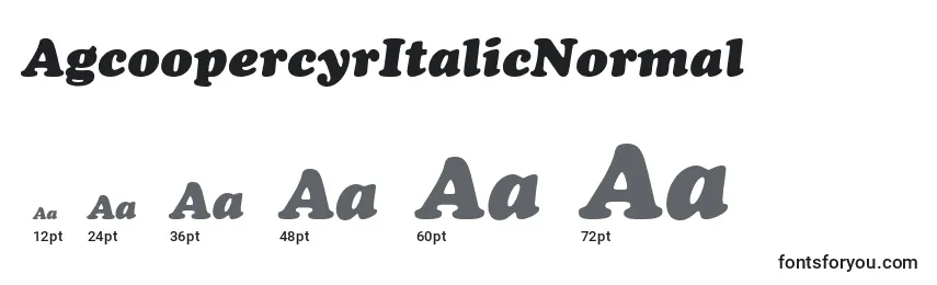 AgcoopercyrItalicNormal Font Sizes