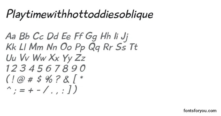 Playtimewithhottoddiesoblique Font – alphabet, numbers, special characters