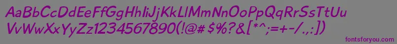 Playtimewithhottoddiesoblique Font – Purple Fonts on Gray Background