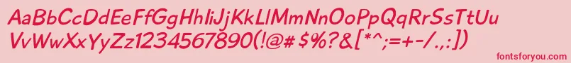 Playtimewithhottoddiesoblique Font – Red Fonts on Pink Background