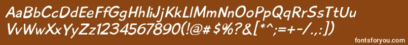 Playtimewithhottoddiesoblique Font – White Fonts on Brown Background