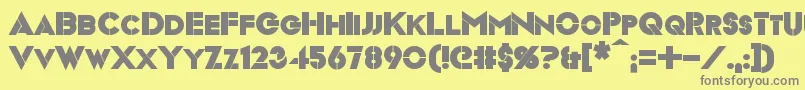 VideopacBold Font – Gray Fonts on Yellow Background