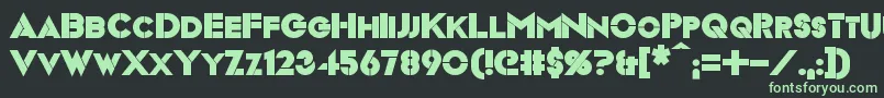 Czcionka VideopacBold – zielone czcionki na czarnym tle