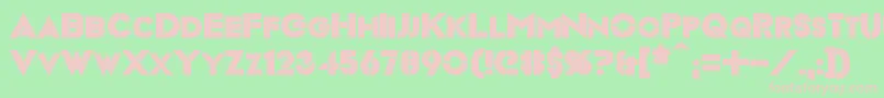 フォントVideopacBold – 緑の背景にピンクのフォント
