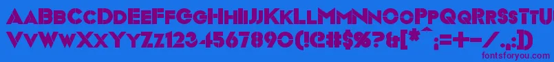 VideopacBold Font – Purple Fonts on Blue Background