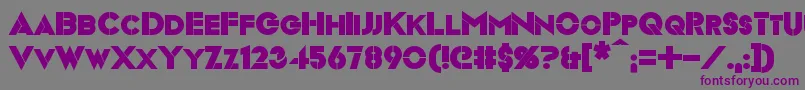 VideopacBold-fontti – violetit fontit harmaalla taustalla