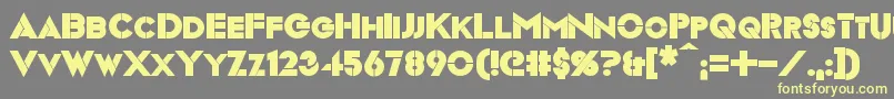 Шрифт VideopacBold – жёлтые шрифты на сером фоне