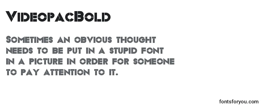 Review of the VideopacBold Font