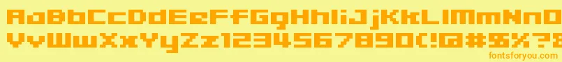 04b 09  Font – Orange Fonts on Yellow Background