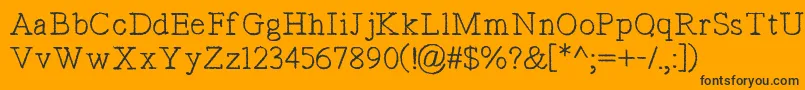 TypistsPseudonym Font – Black Fonts on Orange Background