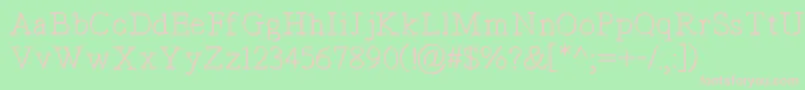TypistsPseudonym Font – Pink Fonts on Green Background