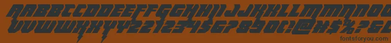Thundertitanital Font – Black Fonts on Brown Background