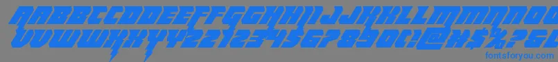 Thundertitanital Font – Blue Fonts on Gray Background