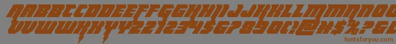 Thundertitanital Font – Brown Fonts on Gray Background