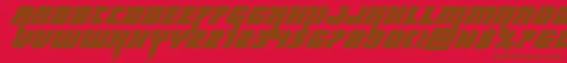 Thundertitanital Font – Brown Fonts on Red Background