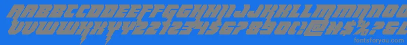 Шрифт Thundertitanital – серые шрифты на синем фоне