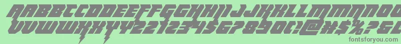 Thundertitanital-Schriftart – Graue Schriften auf grünem Hintergrund