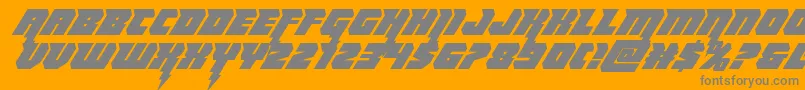 Thundertitanital Font – Gray Fonts on Orange Background