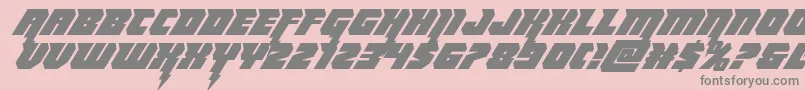 Thundertitanital Font – Gray Fonts on Pink Background