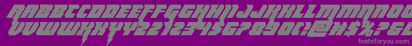 Thundertitanital Font – Gray Fonts on Purple Background