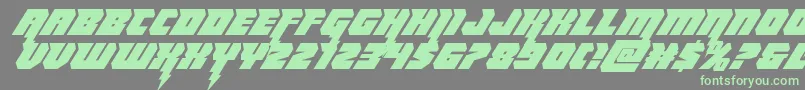 Thundertitanital Font – Green Fonts on Gray Background