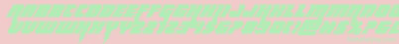 Thundertitanital Font – Green Fonts on Pink Background