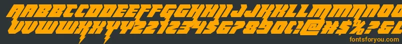 Thundertitanital Font – Orange Fonts on Black Background