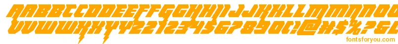 Thundertitanital Font – Orange Fonts on White Background