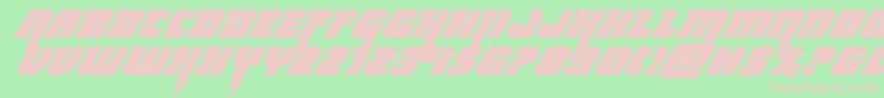 Thundertitanital Font – Pink Fonts on Green Background