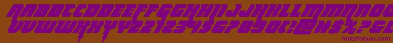 Police Thundertitanital – polices violettes sur fond brun