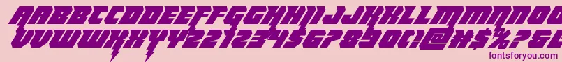 Thundertitanital Font – Purple Fonts on Pink Background