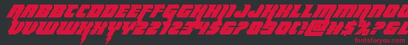 Thundertitanital Font – Red Fonts on Black Background