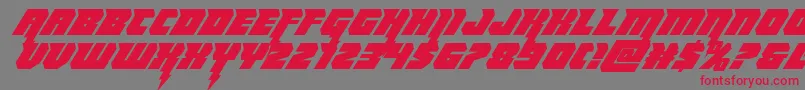 Thundertitanital Font – Red Fonts on Gray Background