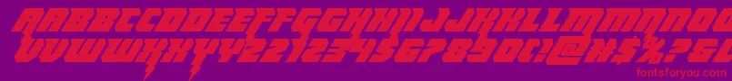 Шрифт Thundertitanital – красные шрифты на фиолетовом фоне