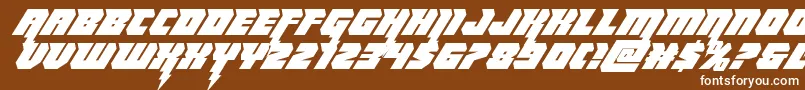 Thundertitanital Font – White Fonts on Brown Background