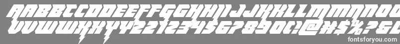 Thundertitanital Font – White Fonts on Gray Background