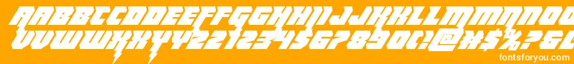 Thundertitanital Font – White Fonts on Orange Background