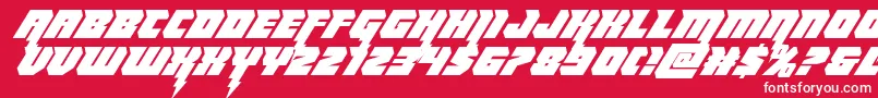Thundertitanital Font – White Fonts on Red Background