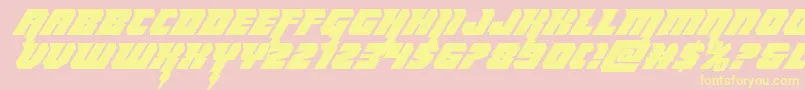 Thundertitanital Font – Yellow Fonts on Pink Background