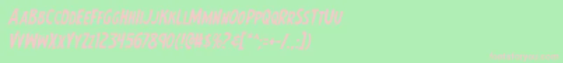 Earthsmightiestital Font – Pink Fonts on Green Background