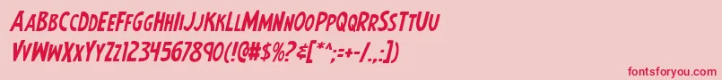 Earthsmightiestital Font – Red Fonts on Pink Background