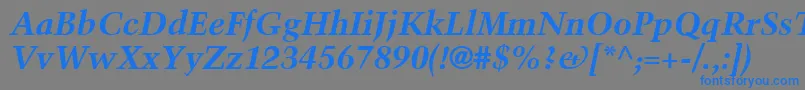 BlackfordSsiBoldItalic Font – Blue Fonts on Gray Background