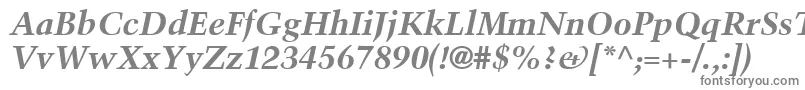 フォントBlackfordSsiBoldItalic – 白い背景に灰色の文字