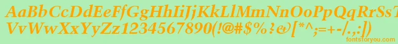 BlackfordSsiBoldItalic Font – Orange Fonts on Green Background